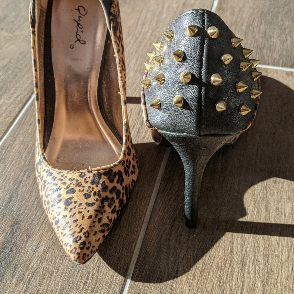 Leopard print heels